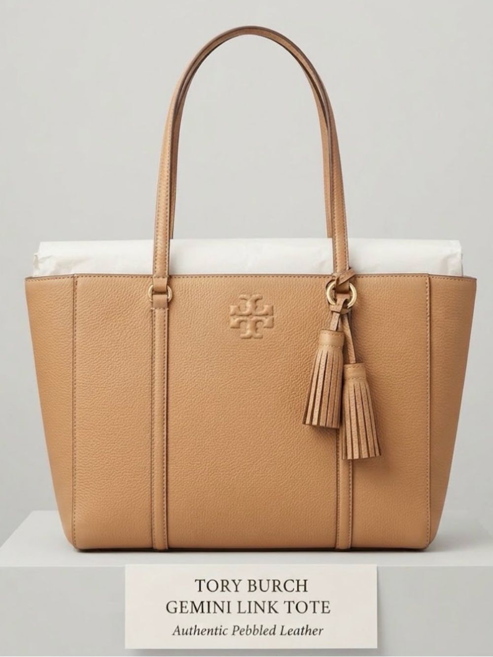 TORY BURCH CARTER TOTE LAPTOP TRAVEL SHOPPING OFFICE TIRAMISU